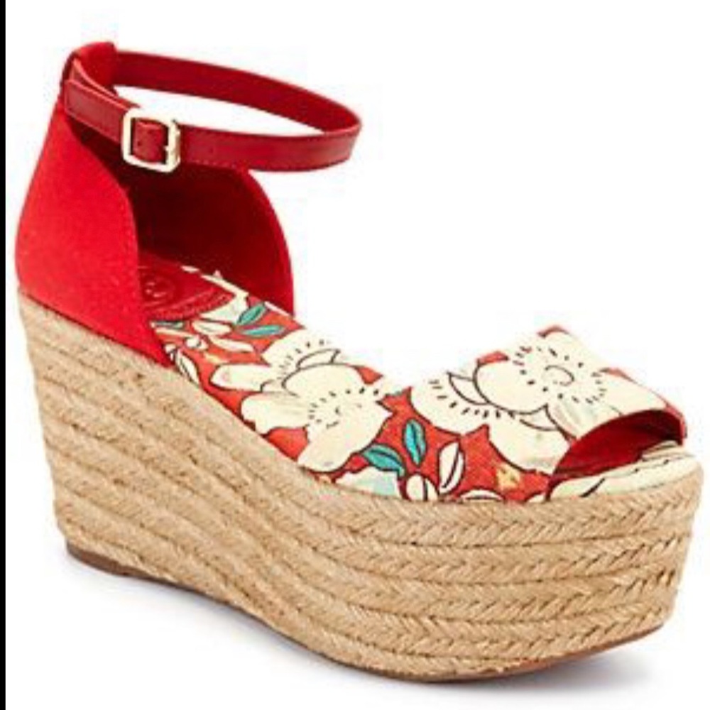 Tory Burch Open Toe Espadrilles